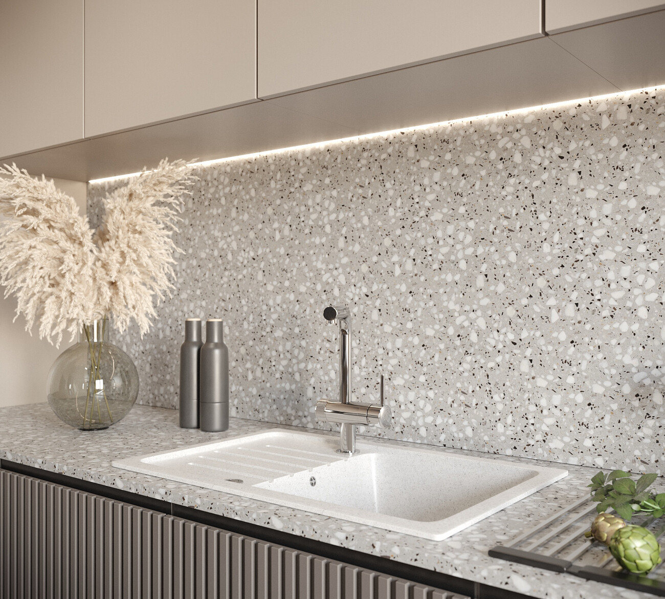 Мойка кухонная белая Domaci "Бьелла" DMC-76-331 - изображение 2