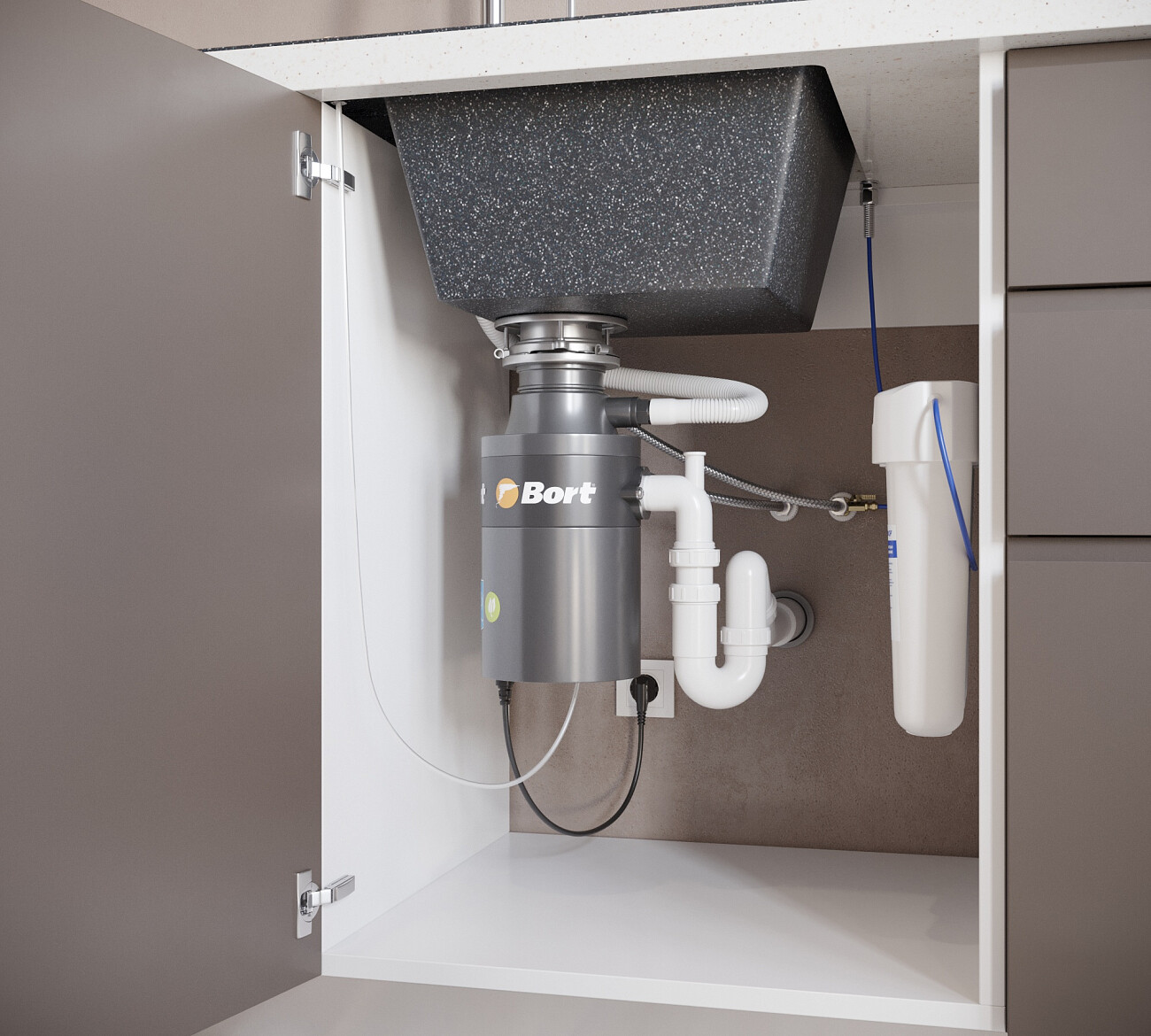 Мойка кухонная черная Domaci "Бьелла" DMC-25-308 - изображение 10