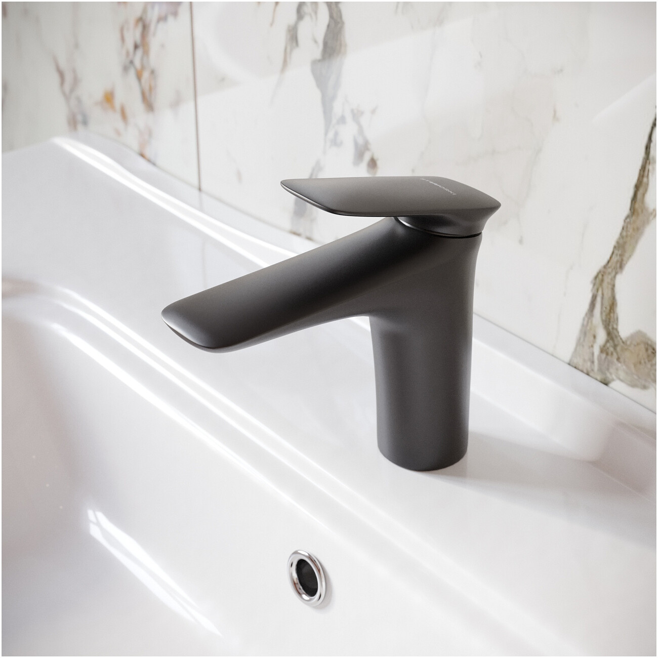 Смеситель для раковины однорычажный черный Stworki "Молде" S23010BK - изображение 5