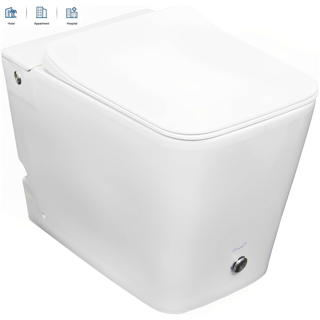 Унитаз напольный безободковый с импульсным смывом белый Cerutti SPA Disgraza Pulse CT7269 - изображение 5