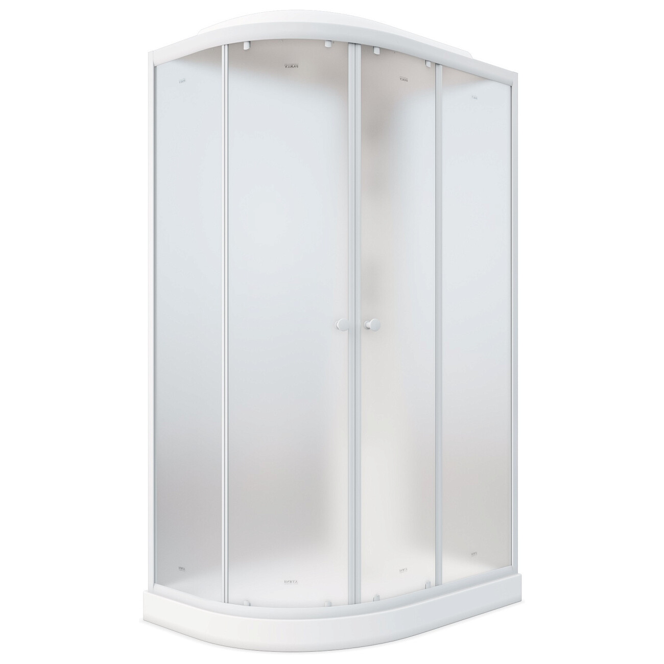 Душевая кабина ассиметричная правая с низким поддоном 80х120 см белая Parly EF1231R - изображение 3