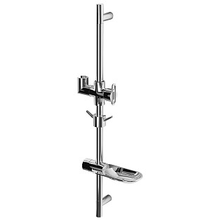 Штанга для душа с мыльницей и держателем 69 см хром Lemark LM8062C