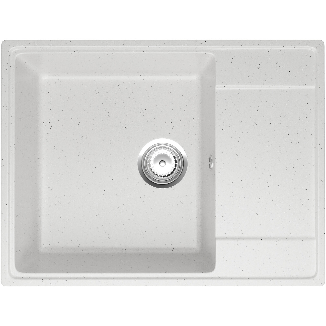 Мойка кухонная из искусственного мрамора с крылом белая Domaci "Палермо" PR-650-001 - изображение 10
