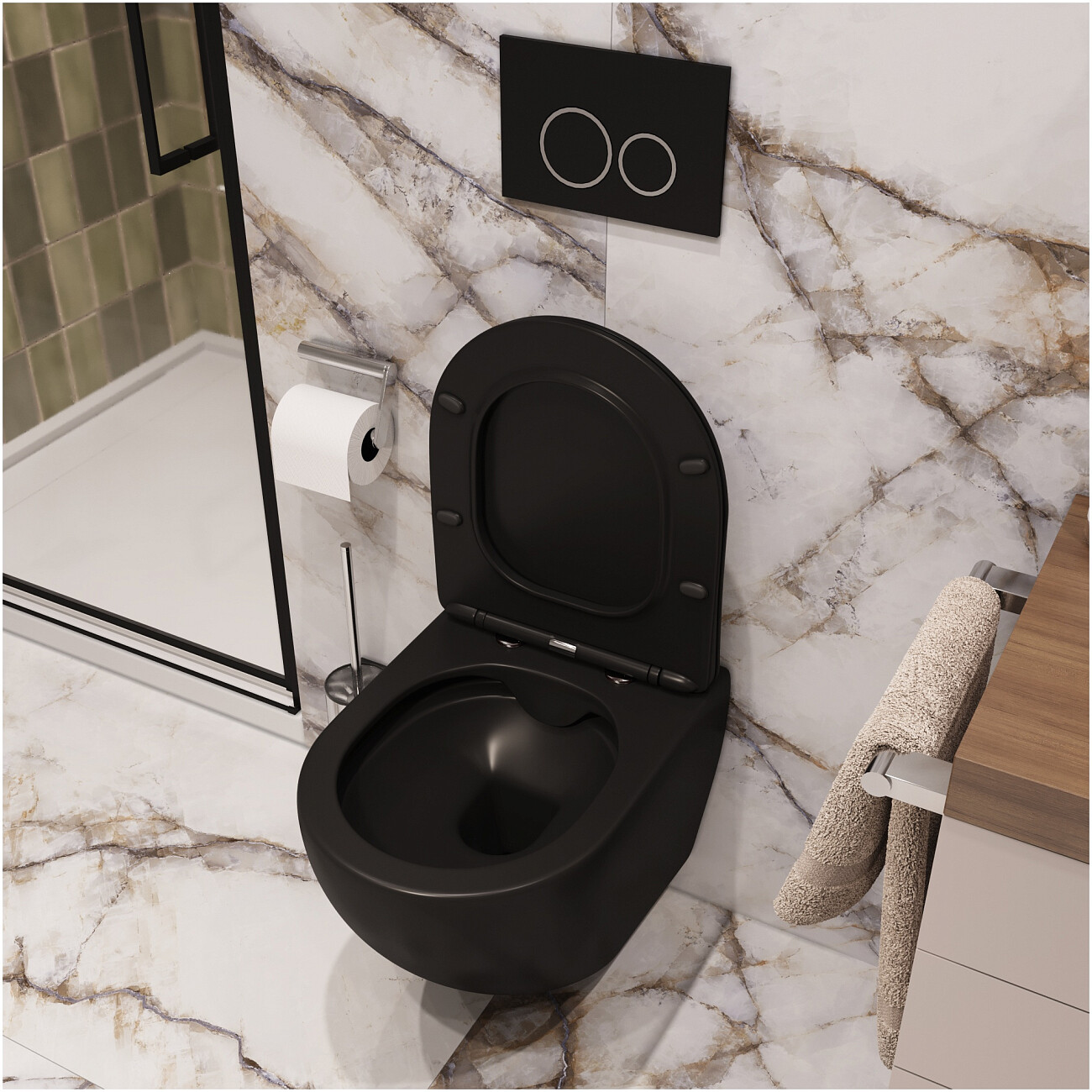 Унитаз подвесной безободковый черный матовый Cerutti SPA Sella Aria MB CT9160 - изображение 11