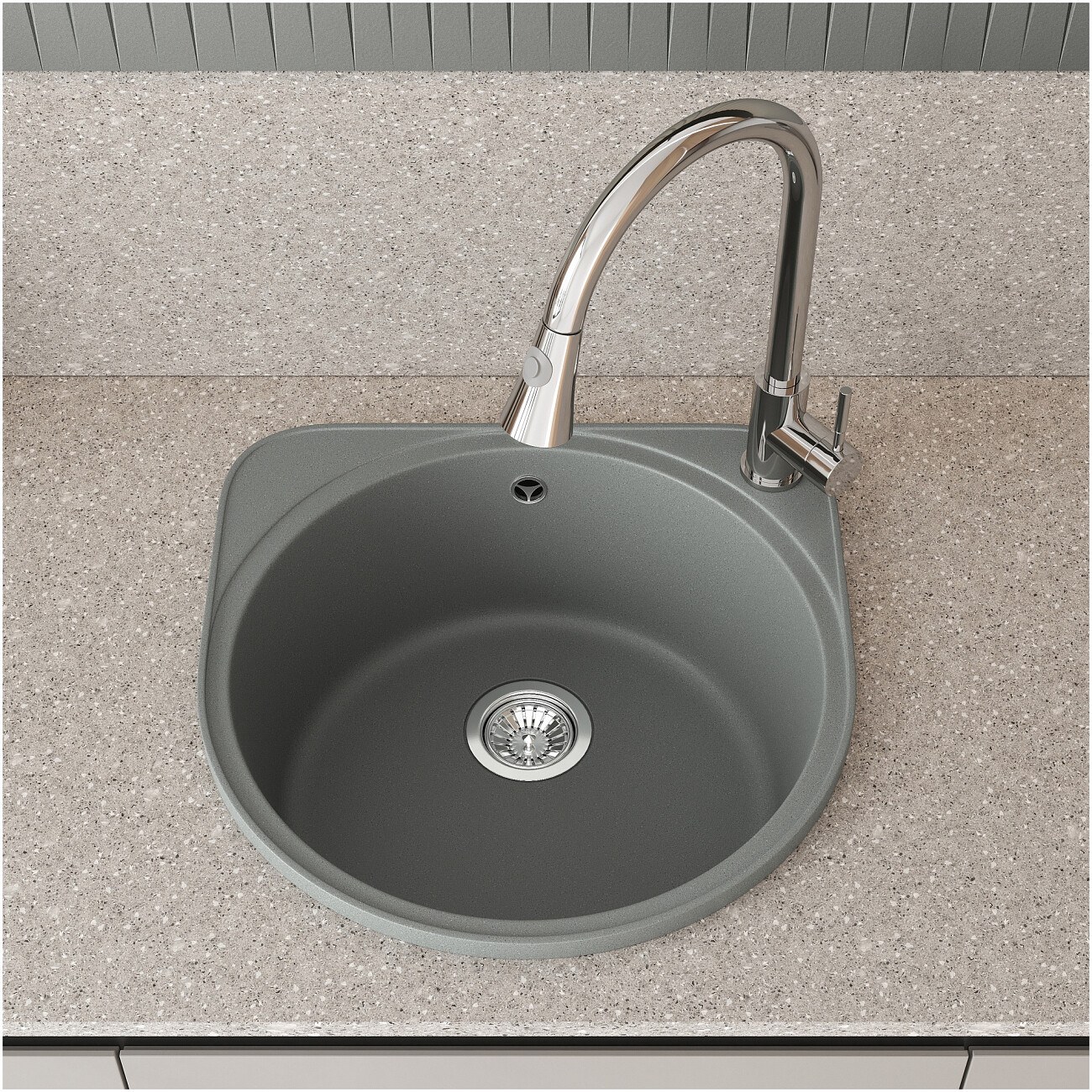 Смеситель для кухни однорычажный с выдвижным изливом хром Domaci "Ливорно" WFD04093 - изображение 7