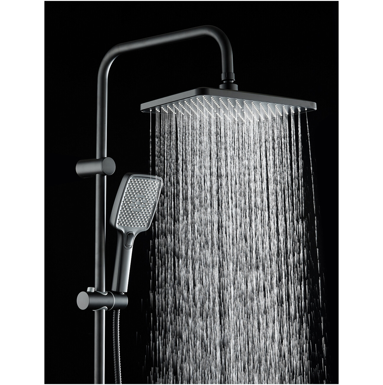 Душевая стойка с верхним душем черная Stworki "Колдинг" S32180BK - изображение 10