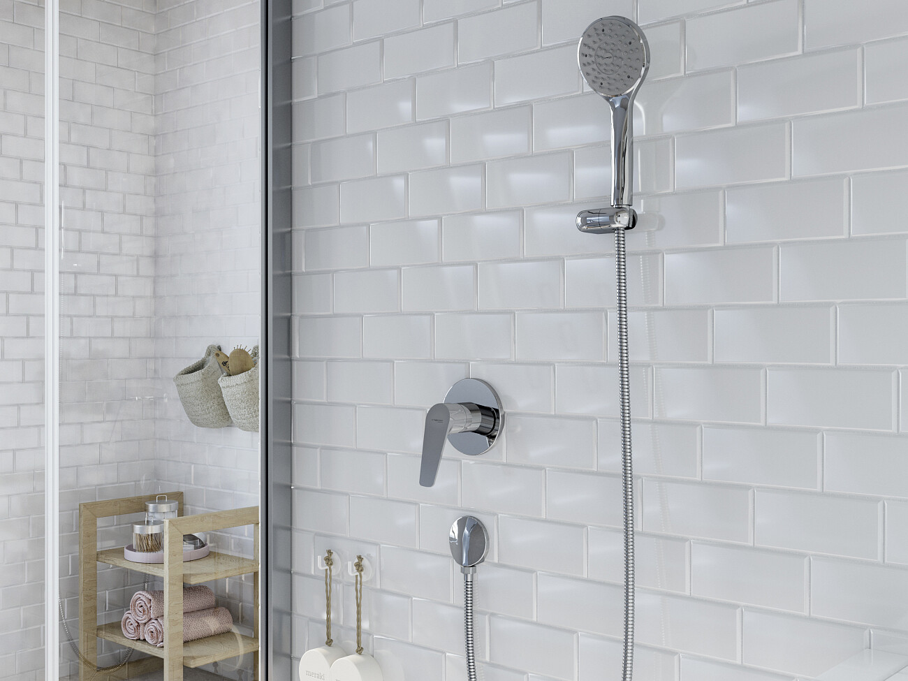 Душевая стойка с держателем хром Stworki "Дублин" HFDB91100 - изображение 6