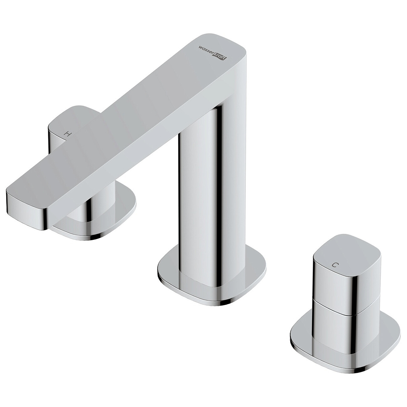 Смеситель для раковины встраиваемый из латуни хром Wasserkraft 8635 - изображение 3