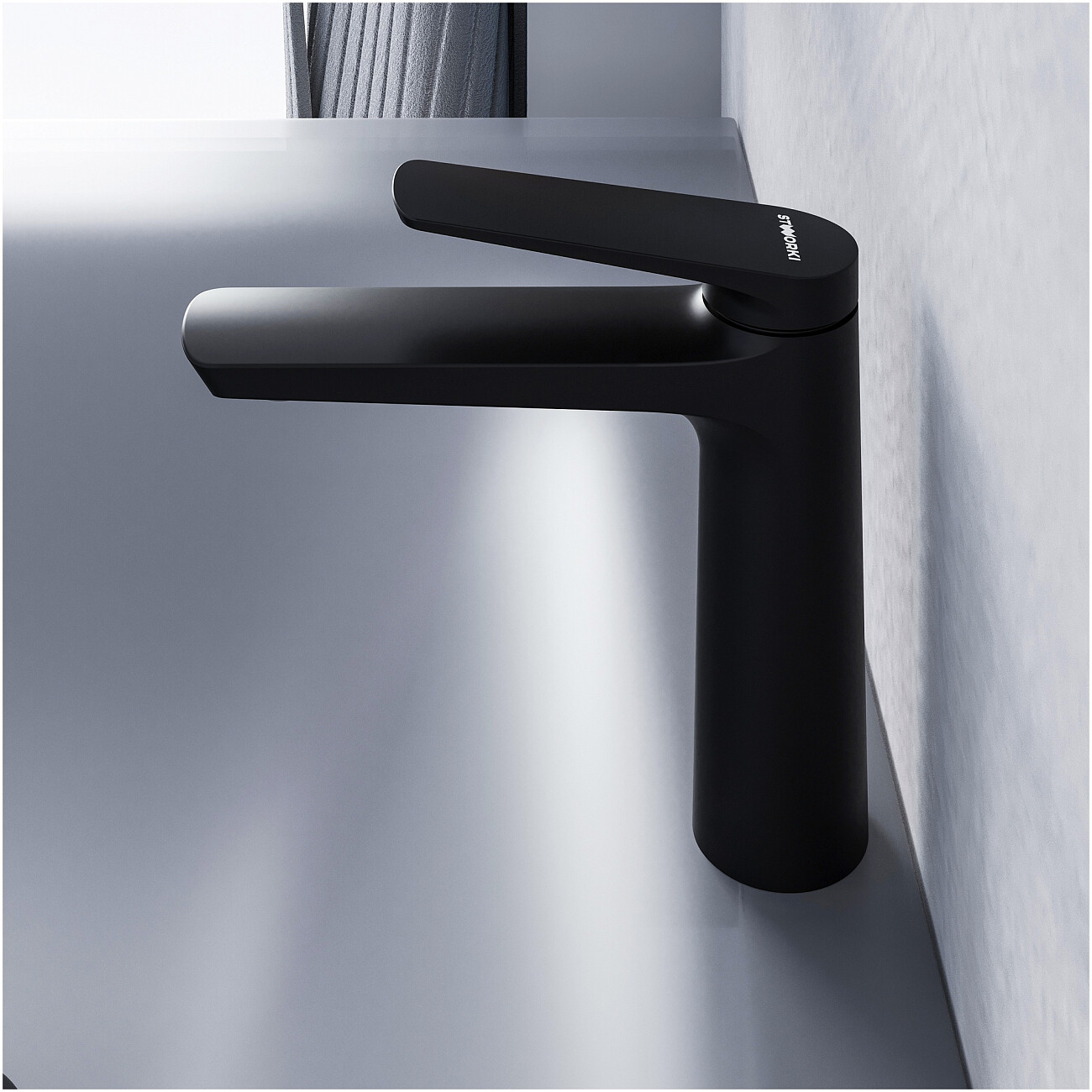 Смеситель для раковины однорычажный черный Stworki "Вирклунд" S05010BK - изображение 7