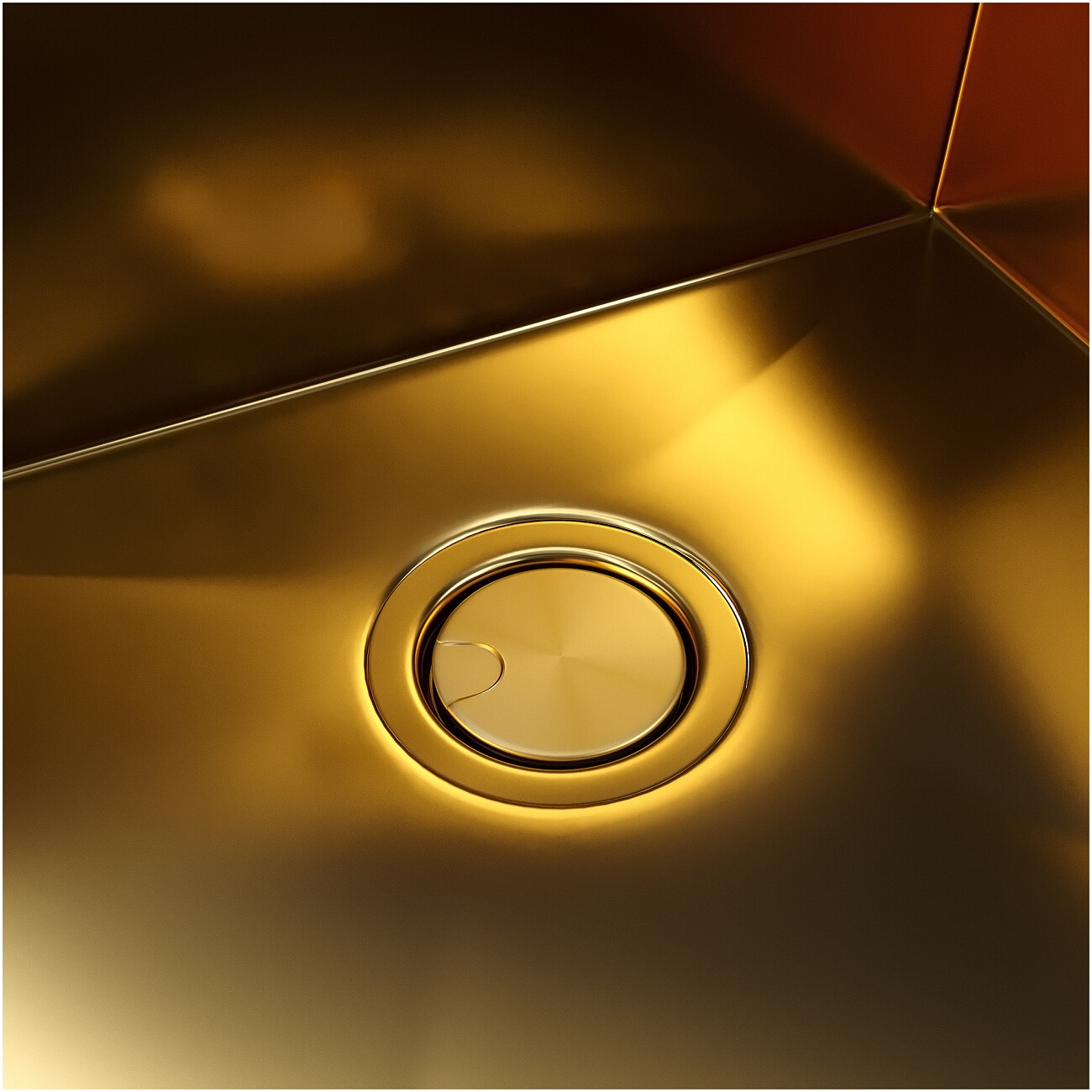 Кухонная мойка из нержавеющей стали 50х60 см брашированное золото Reflexion Iseo RX2260GD - изображение 9