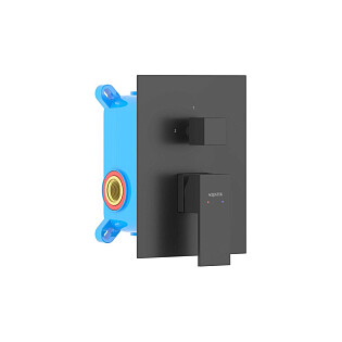 Смеситель для ванны встраиваемый однорычажный черный Aquatek &quot;Либра&quot; AQ1646MB