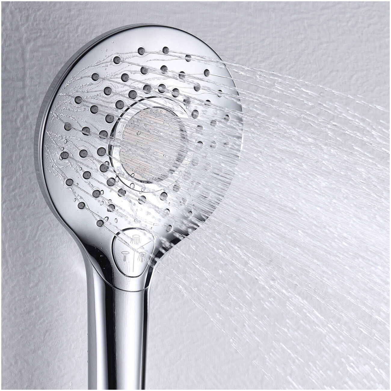 Лейка для ручного душа круглая с 3 режимами 12 см хром Wasserkraft A101 - изображение 4