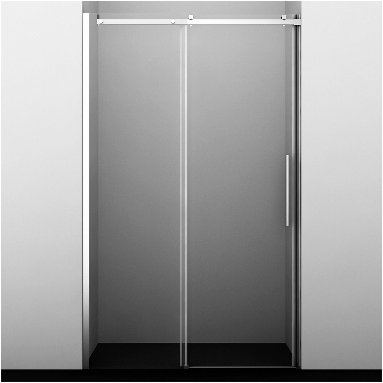 Душевая дверь раздвижная 120х200 см прозрачная, хром Wasserkraft Dinkel 58R05 - изображение 6