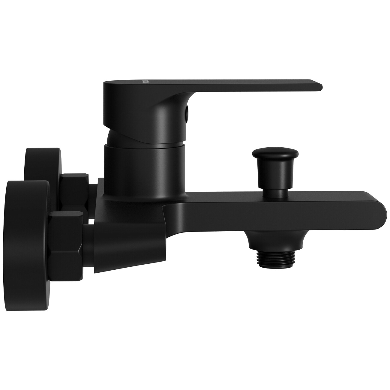 Смеситель для ванны с душем настенный черный Stworki "Колдинг" S32100BK - изображение 9