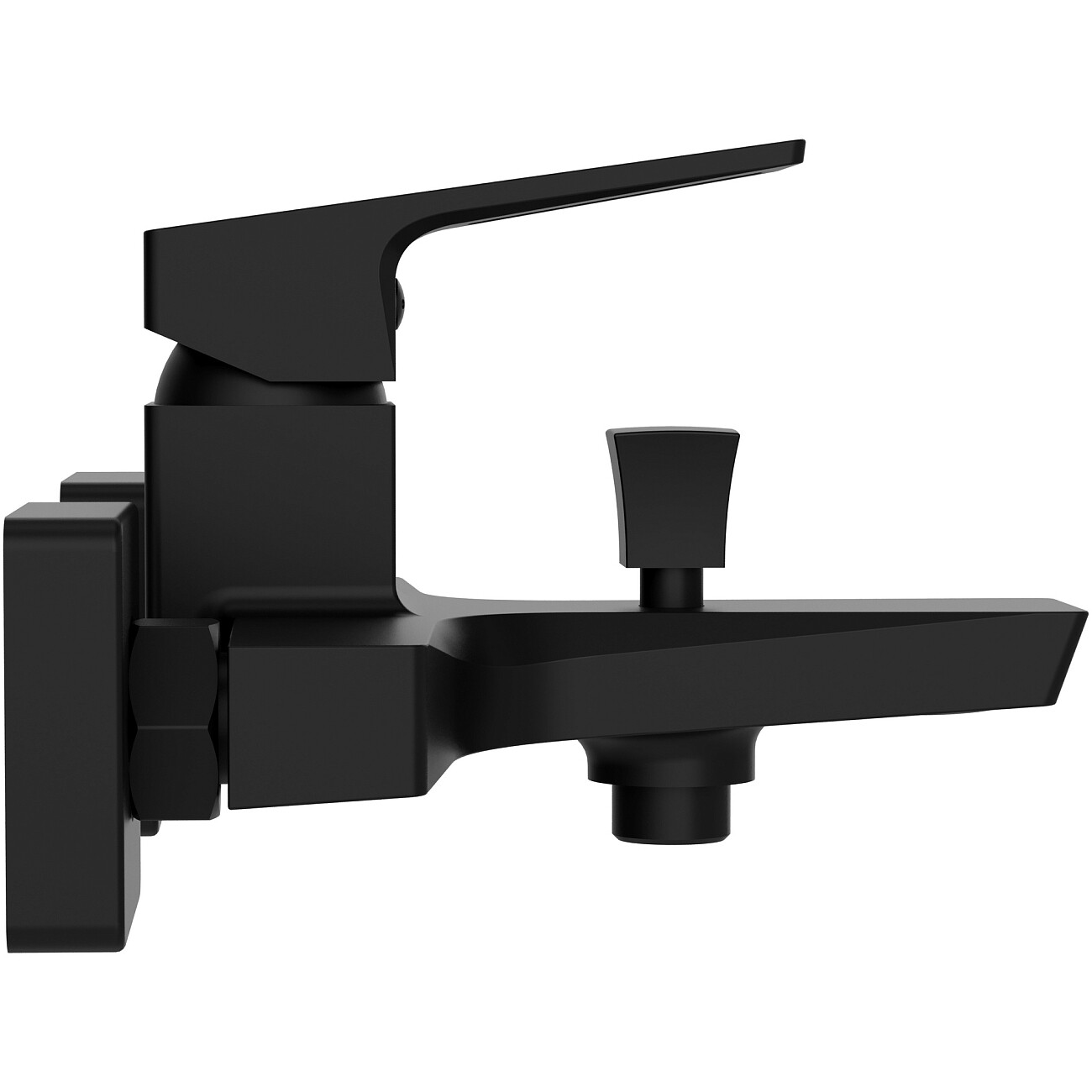 Смеситель для ванны с душем настенный черный Stworki "Хедмарк" S38100BK - изображение 7