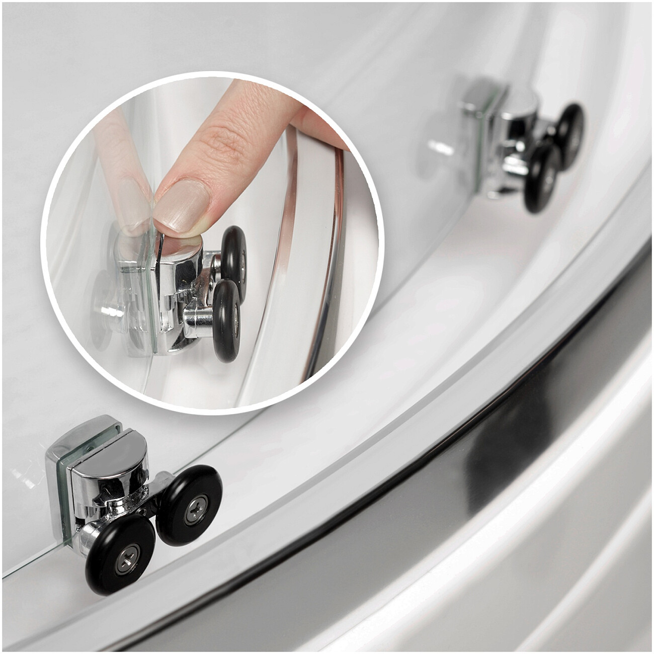 Душевой уголок квадратный 90х90 см хром Wasserkraft Main 41S03 - изображение 13