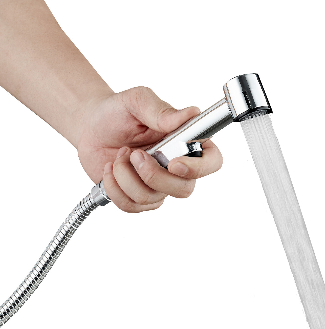 Гигиенический душ с держателем пластиковый хром Stworki "Ольборг" OL-08Sg - изображение 5