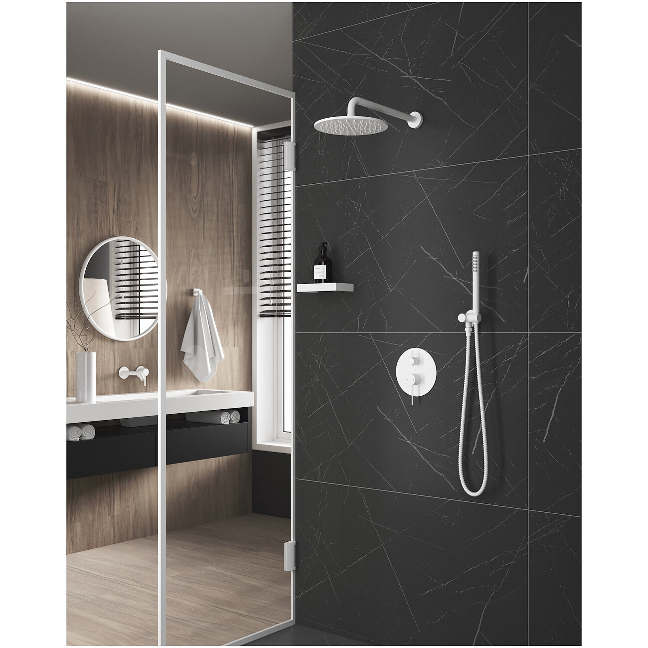 Душевая система встроенная белая матовая Timo Saona SX-2369-16SM - изображение 3