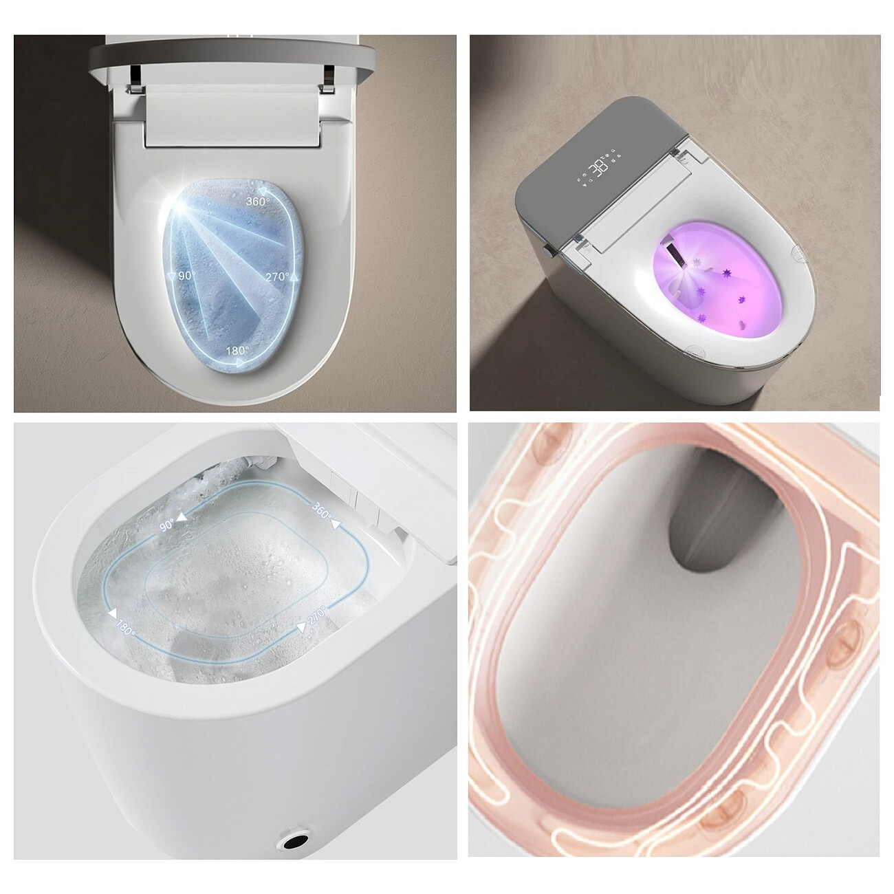 Унитаз напольный с дистанционным управлением белый Cerutti SPA Ester Smart CT10617 - изображение 5