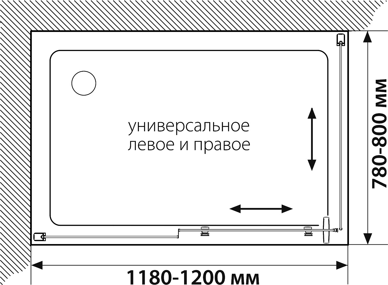 Душевой уголок прямоугольный 80х120 черный Stworki "Эстерсунд" 3GW063TTKK000 - изображение 4
