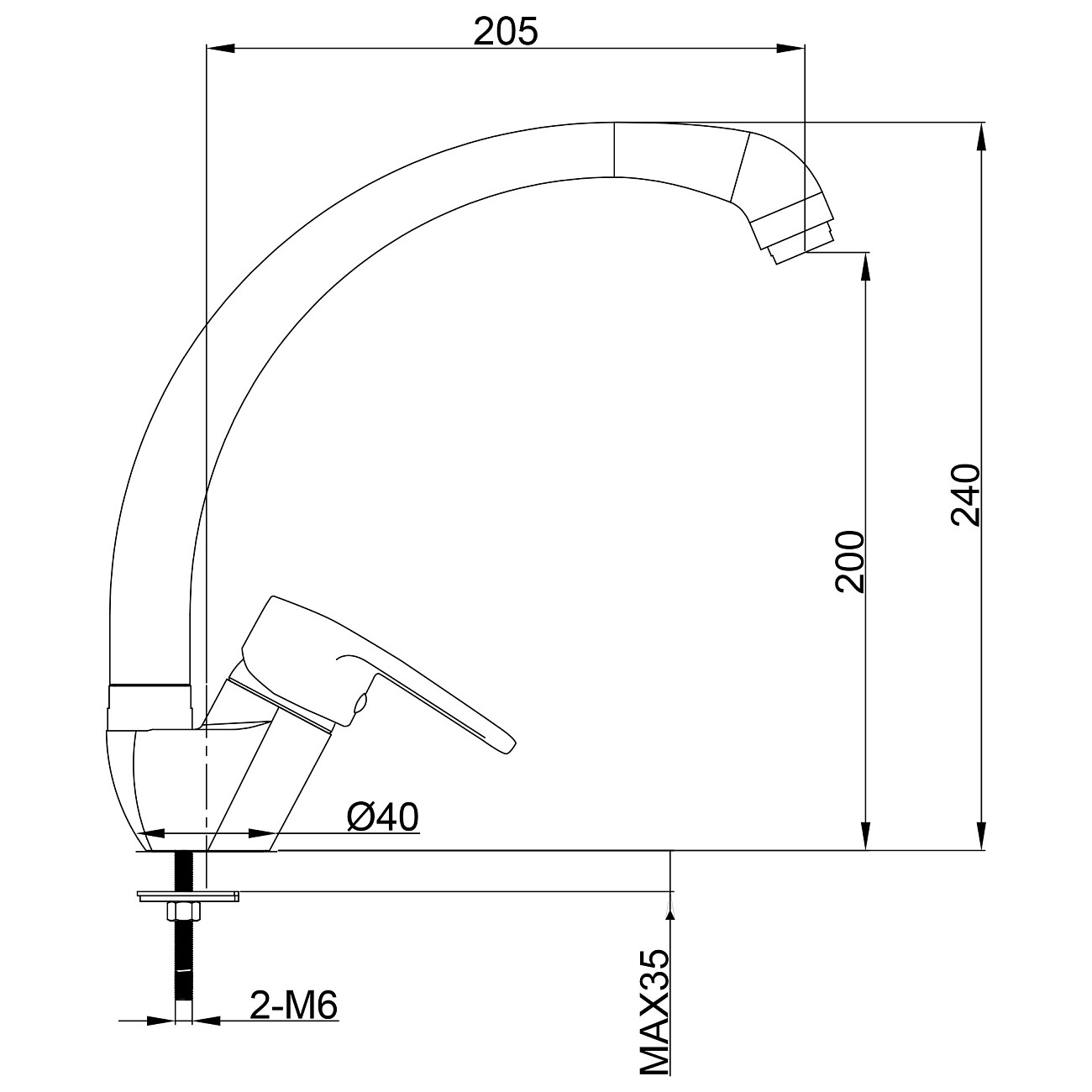 Смеситель для кухни однорычажный хром Juguni Pegas JGN0410-D 0402.605 - изображение 9