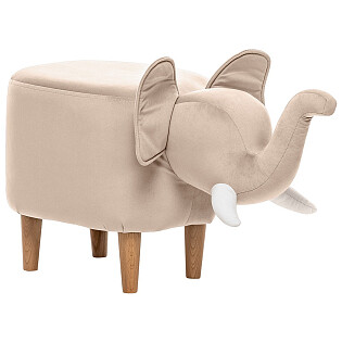 Пуф на деревянных ножках бежевый Leset Slon