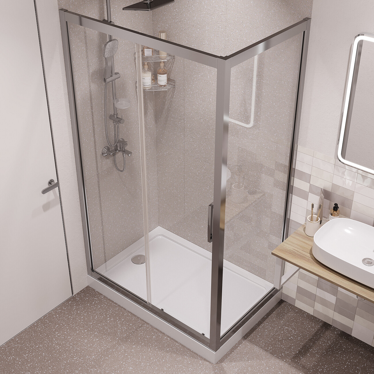 Поддон для душа акриловый с сифоном 120x80 см белый Stworki "Эстерсунд" ESП0056 - изображение 4