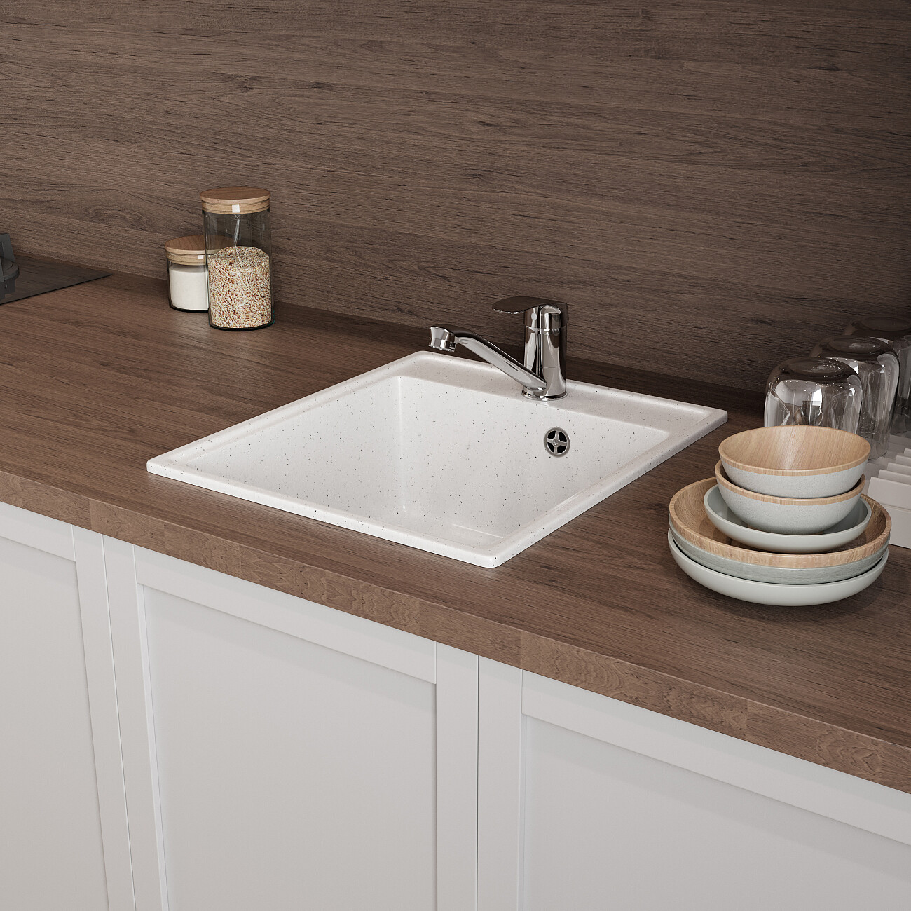 Смеситель для кухни латунный с вращающимся изливом хром Domaci "Равенна" D1500000 - изображение 6