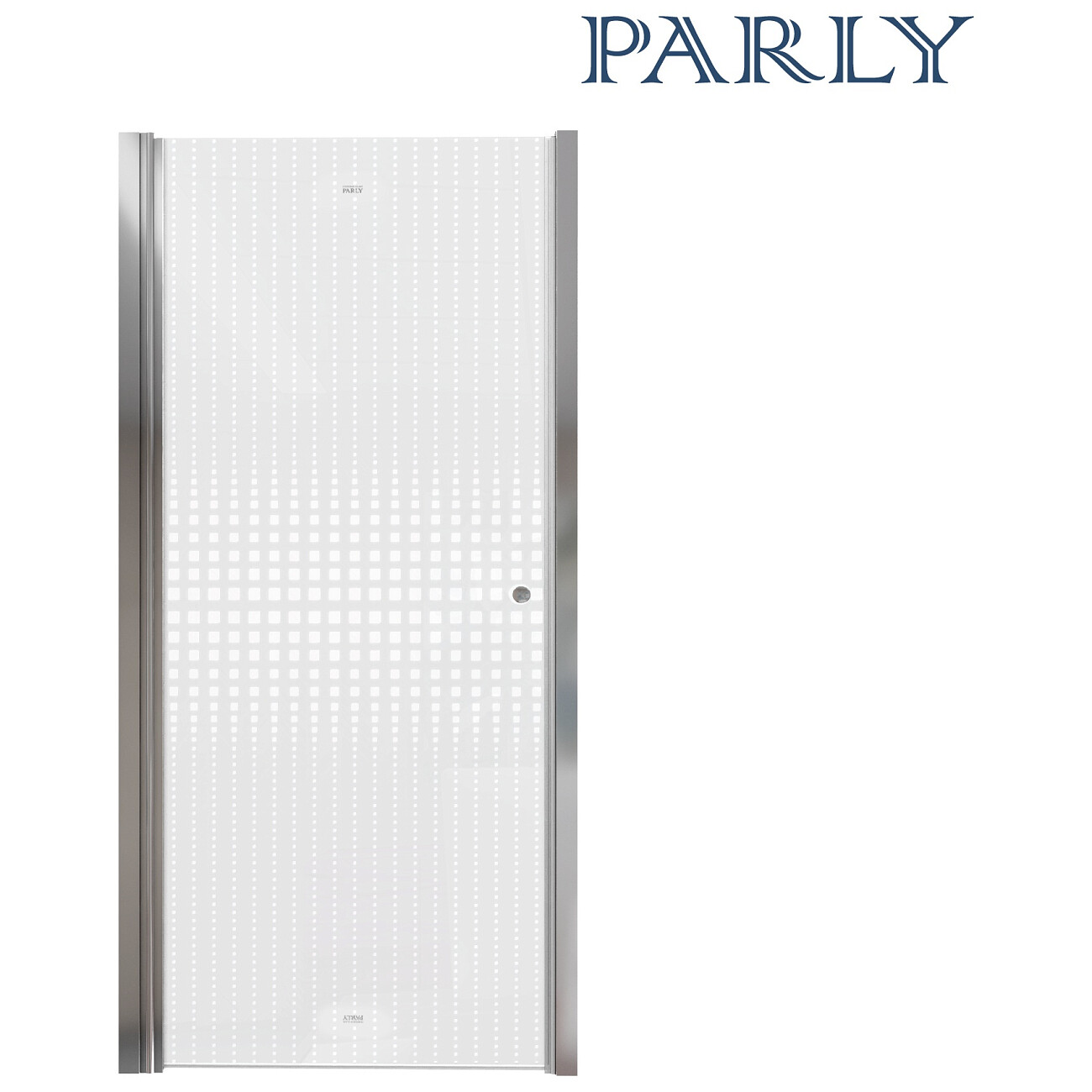 Дверь душевая в нишу прозрачная Parly с рисунком, хром DE90 - изображение 2