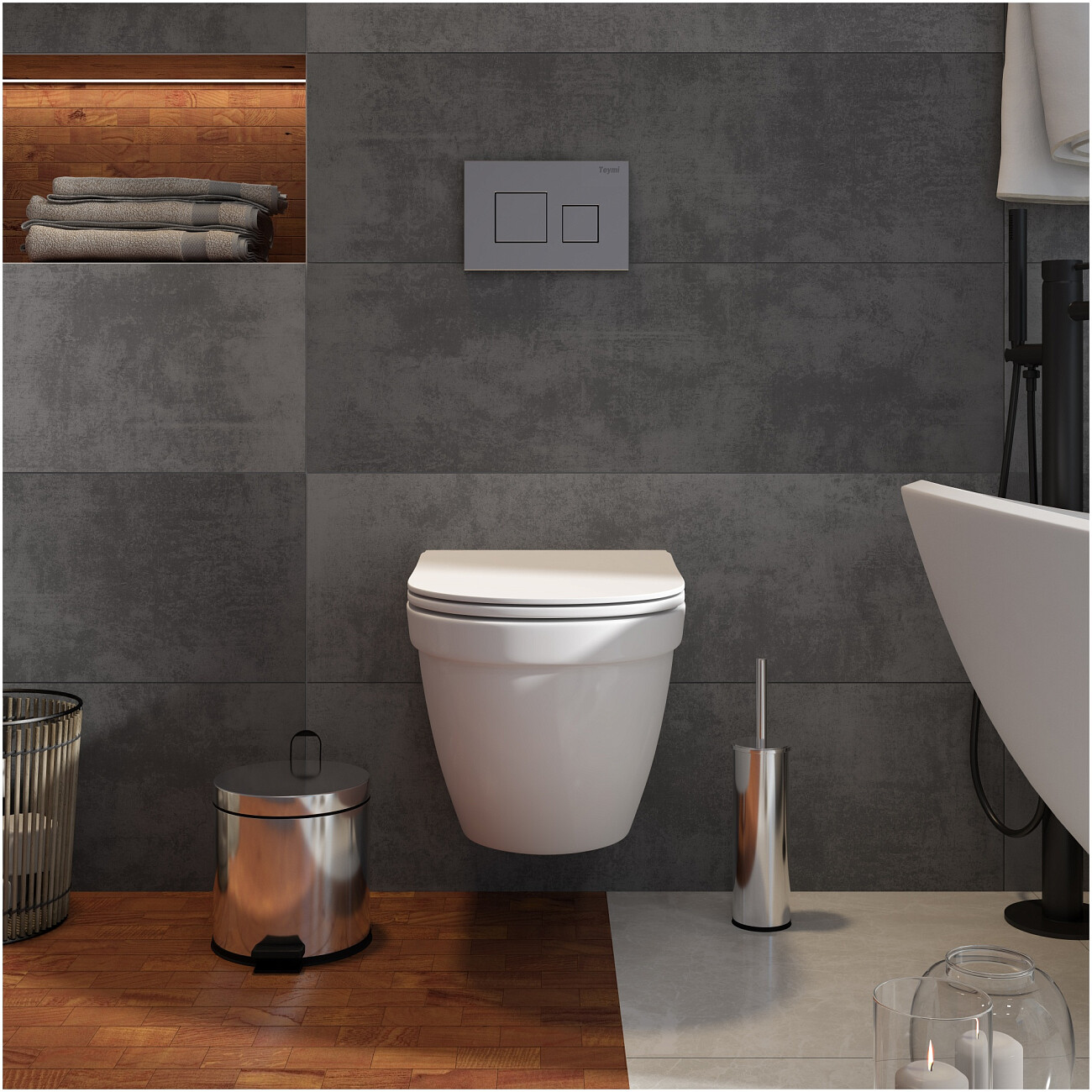 Унитаз подвесной безободковый с микролифтом белый Creto Cer C6 1806-Cer-С6P - изображение 8