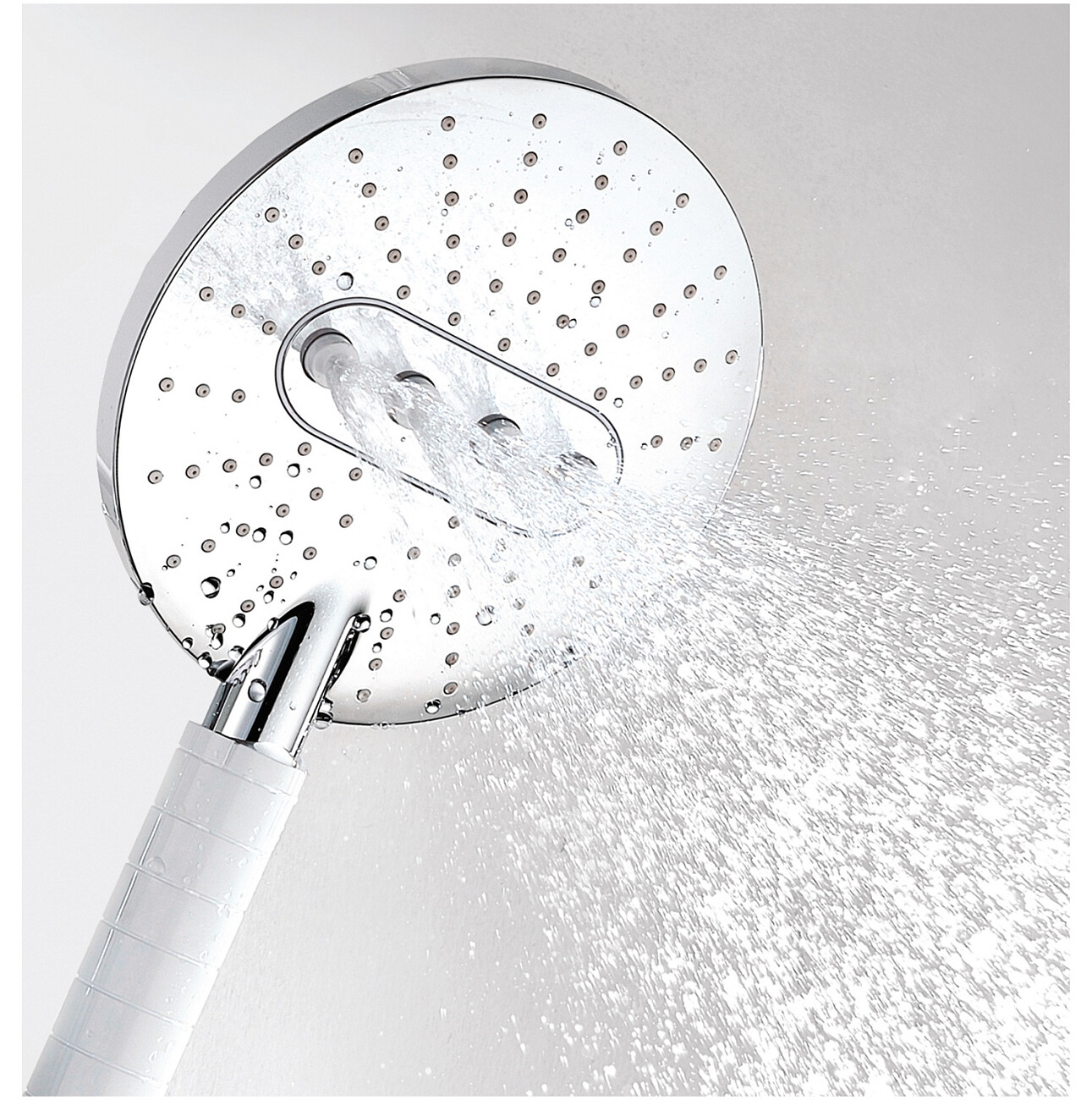 Душевая стойка с держателем белая, хром Wasserkraft A044 - изображение 4