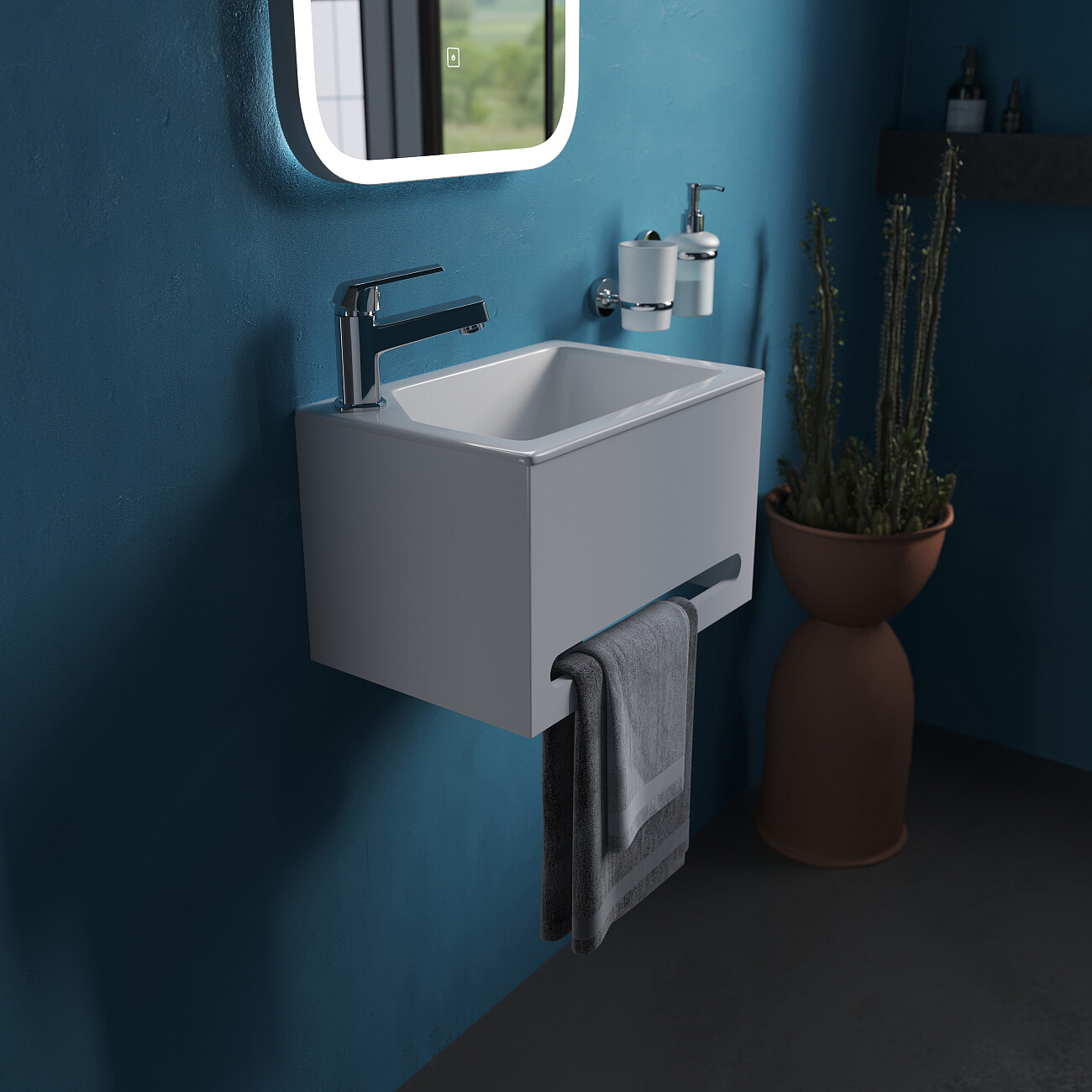 Смеситель для ванны с душем хром Diwo "Смоленск" SM-03cr и смеситель для раковины SM-02cr - изображение 6