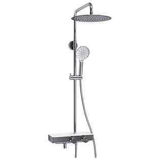 Душевой комплект с верхним душем и лейкой хром Wasserkraft A113.116.127.CH Thermo