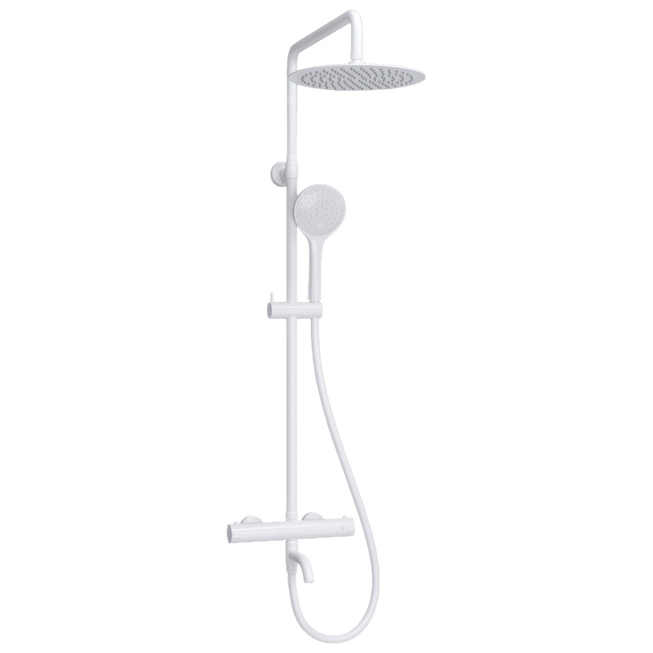 Душевой комплект с верхним душем и лейкой белый Wasserkraft A188.257.155.WM Thermo - изображение 3