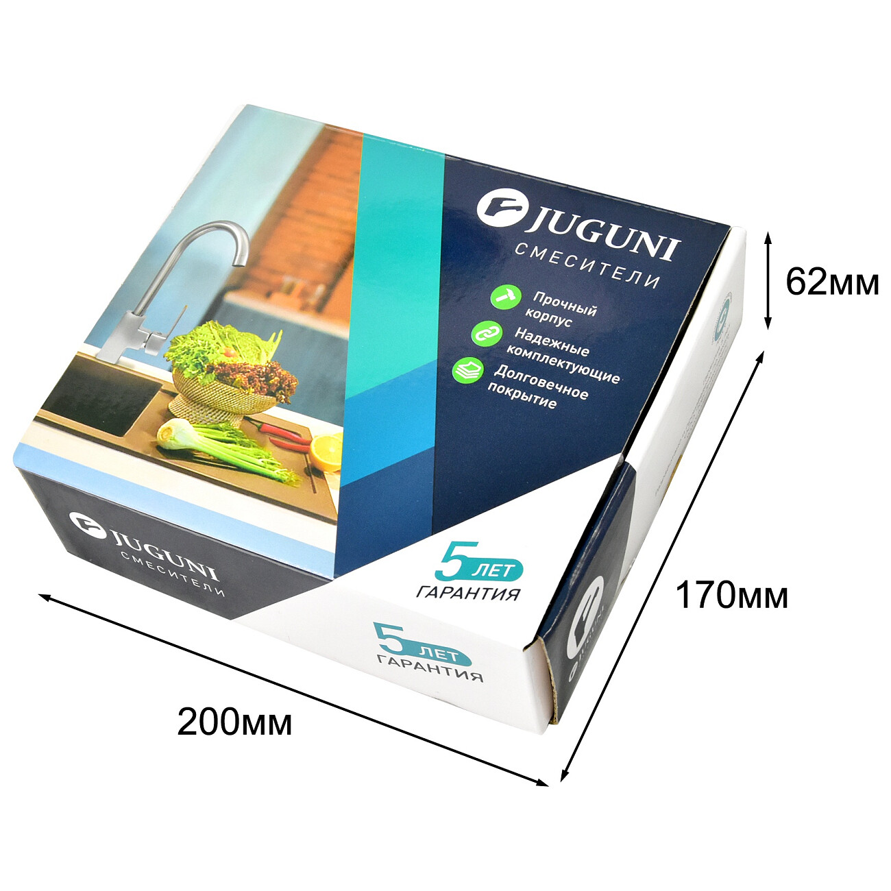 Смеситель для кухни однорычажный сталь Juguni Luxe Parus 0402.452 - изображение 13