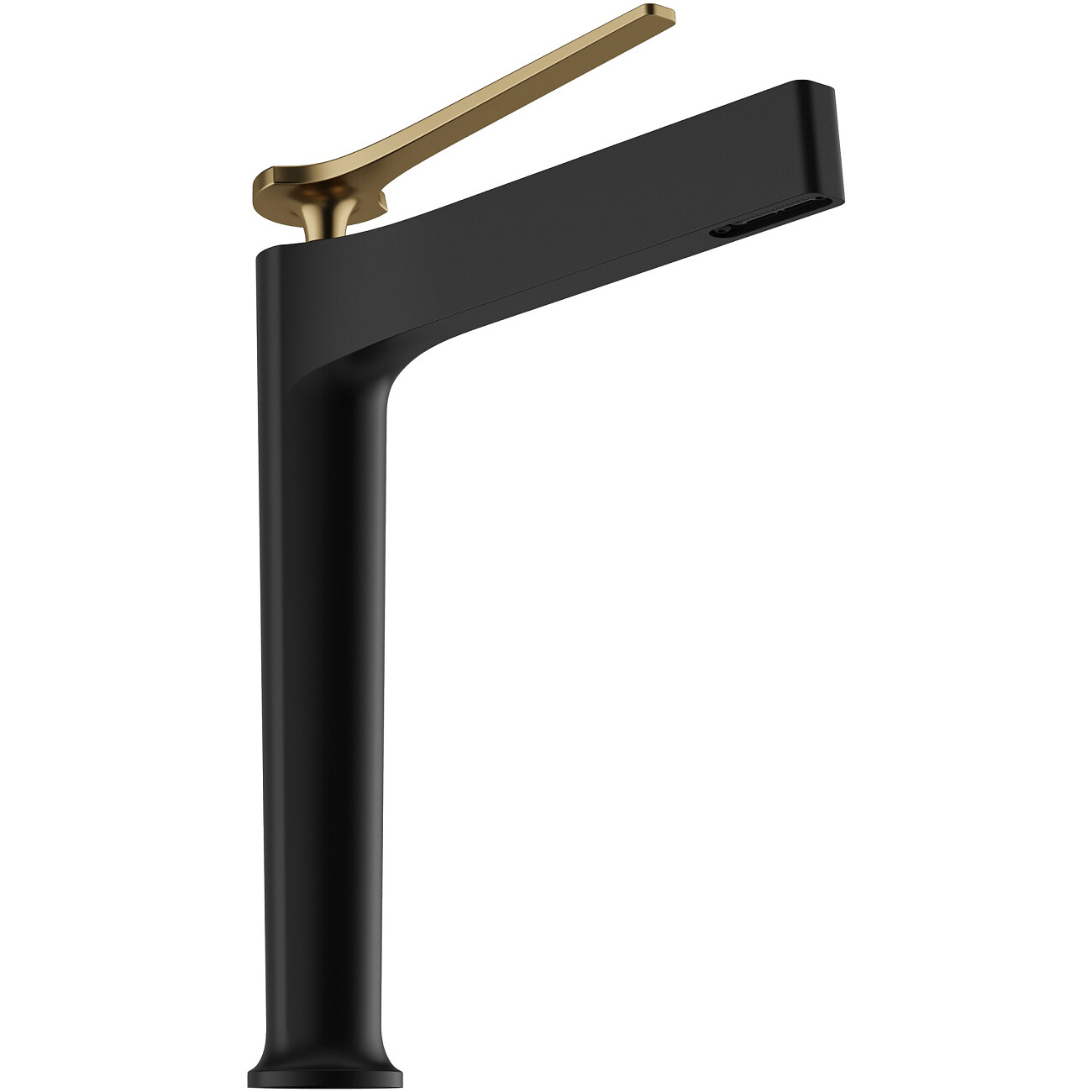 Смеситель для раковины однорычажный черный, золотой Stworki "Аулум" S06020BG - изображение 8