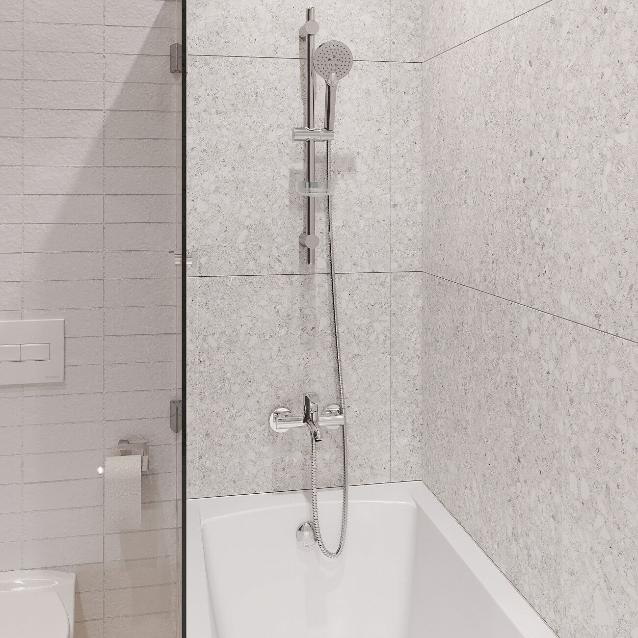 Смеситель для ванны с душем хром Mega City MG-ZRV103 - изображение 6