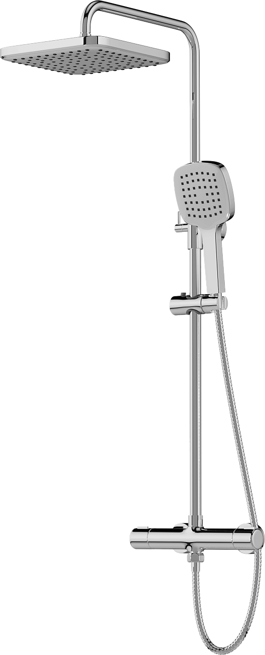Душевой комплект с верхним душем и смесителем для душа хром Stworki "Орхус" OR-04cr - изображение 5