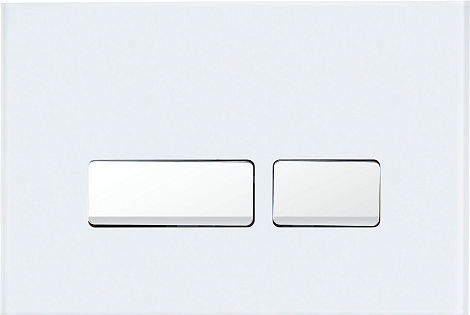 Кнопка смыва для инсталляций из закаленного стекла белая Cerutti SPA CR06WH CT8974