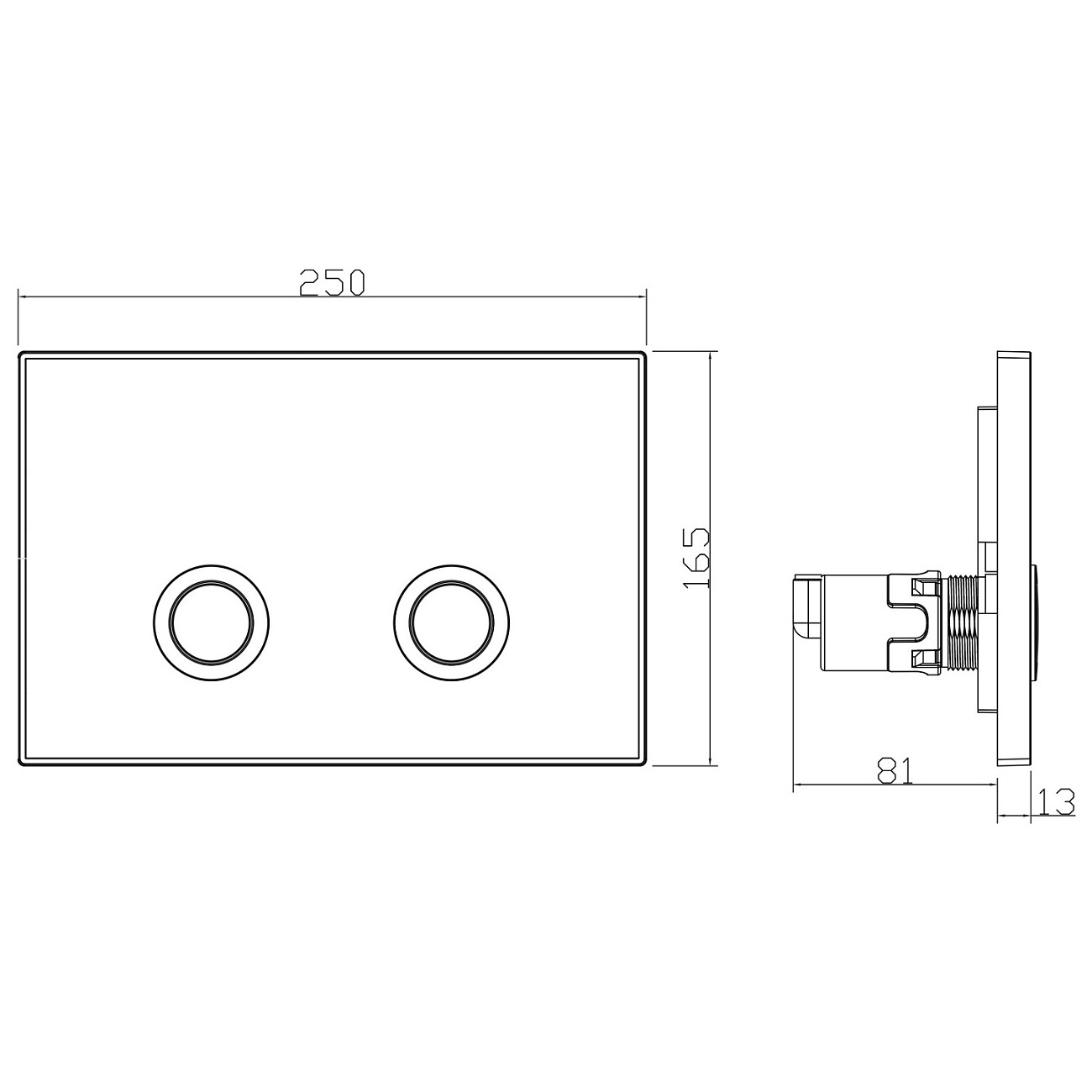 Кнопка смыва для пневматической инсталляции белая, хром Point "Венера" PN44071WC - изображение 3