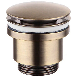 Донный клапан для раковины клик-клак круглый бронзовый Lemark LM8500B