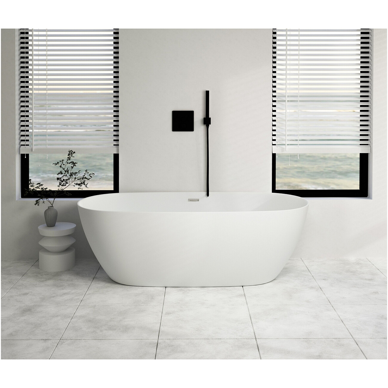 Ванна акриловая отдельностоящая со сливом-переливом белая Cerutti SPA D'iseo CT7390 - изображение 9