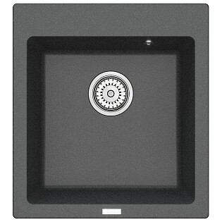 Мойка кухонная кварцевая квадратная 51х47 см графит Point &quot;Моко-47&quot; PN3006GR