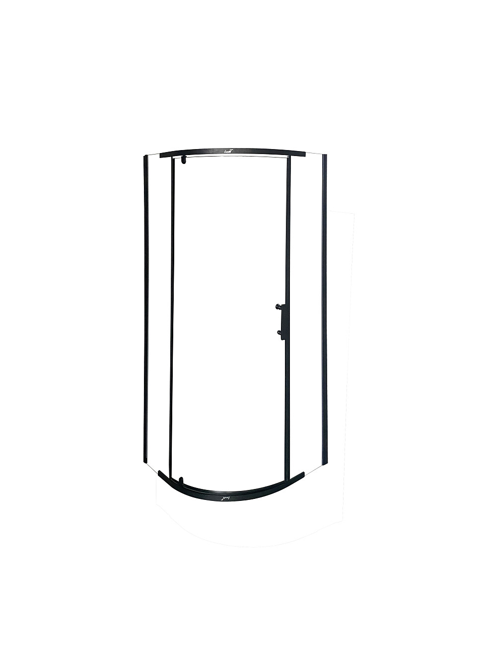 Душевой уголок четверть круга 90x90 см черный Cerutti SPA Korra Z90B - изображение 6