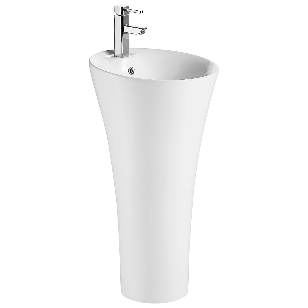 Раковина напольная фарфоровая круглая 87х46 см белая Cerutti SPA Adelina CT7274 - изображение 10