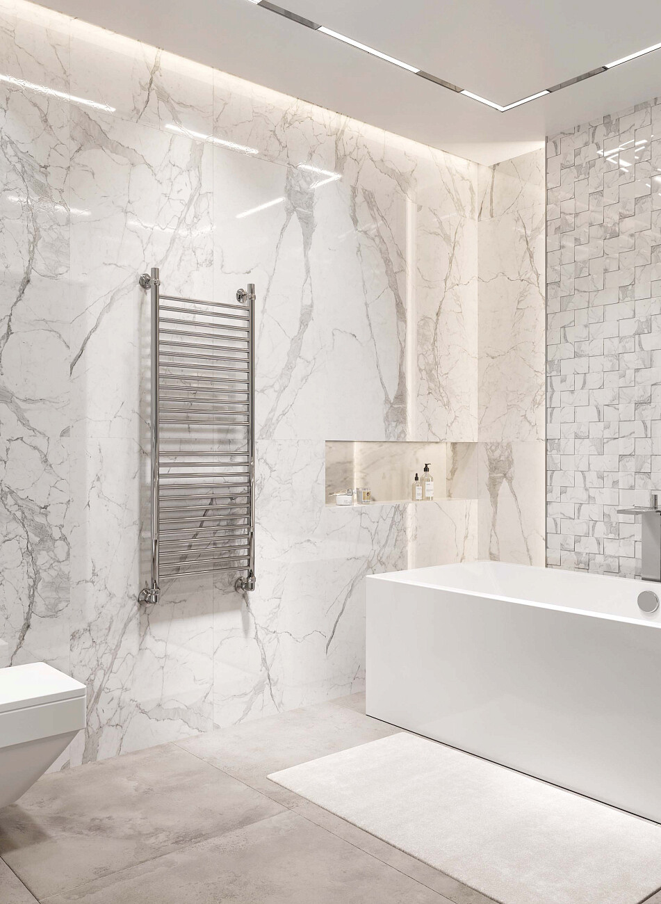 Полотенцесушитель водяной 120х40 см хром Ewrika "Медея" S 4656754411393 - изображение 5