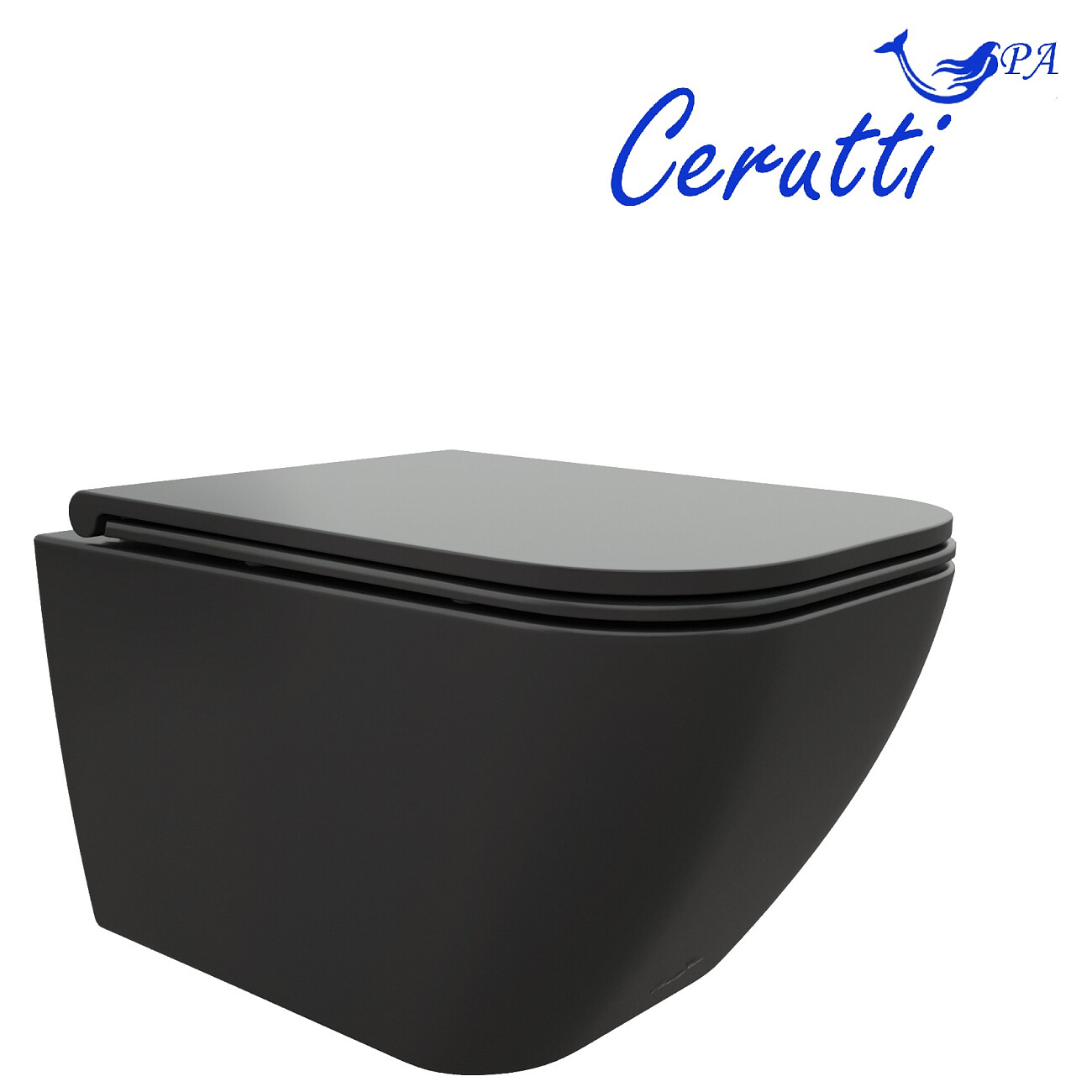 Унитаз подвесной безободковый черный матовый Cerutti SPA MIMI Aria MB CT8920 - изображение 9