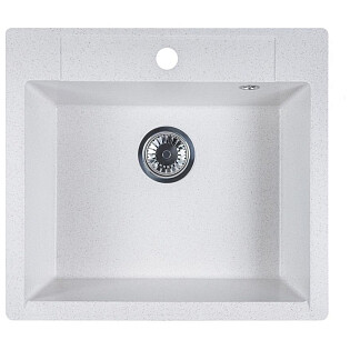 Мойка кухонная прямоугольная 55х50 см белая Reflexion Cubi RX1555WH