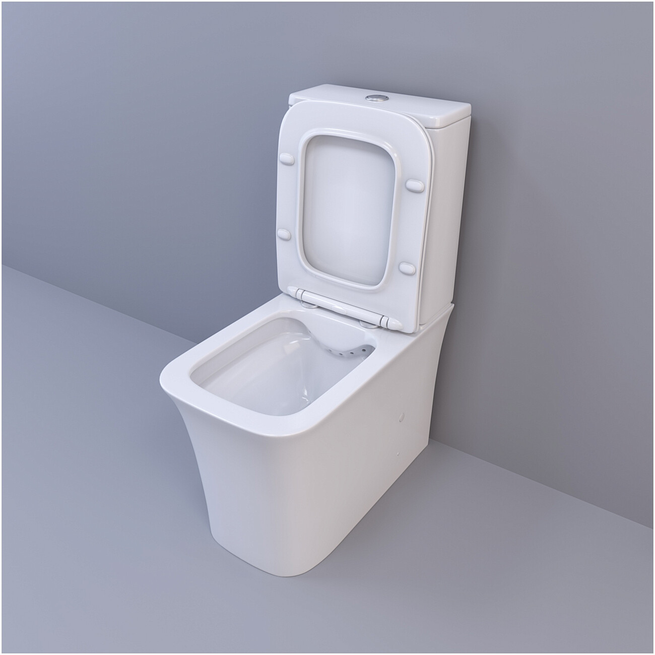 Унитаз напольный безободковый с сиденьем микролифт белый Cerutti SPA Marmolada CT7777 - изображение 10