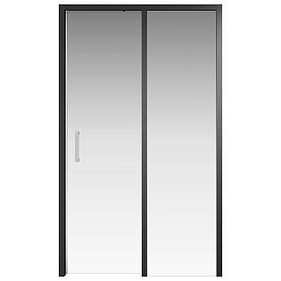 Душевая дверь стеклянная раздвижная 120х200 см черная Creto Nota 122-WTW-120-C-B-6 Easy Clean